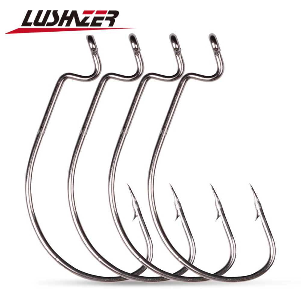 Fishing Hook Offset - 10 개/몫 탄소 강철 낚시 후크