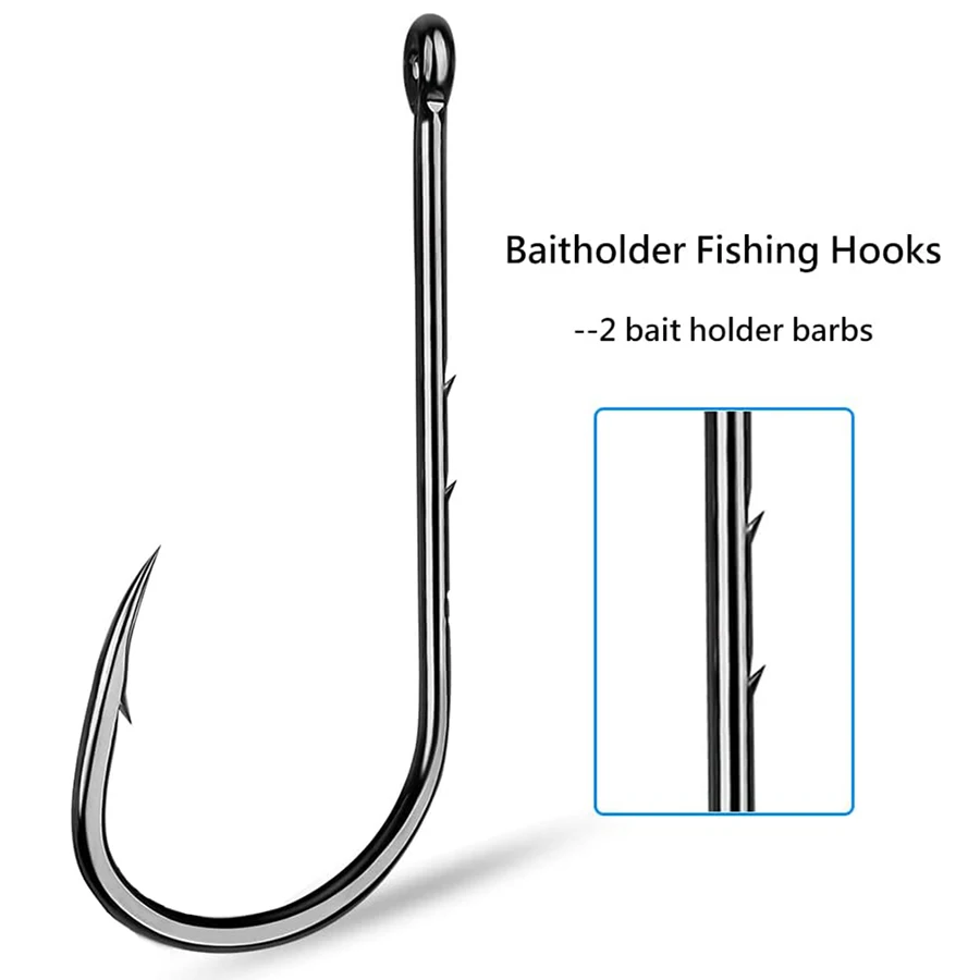 고탄소강 미끼 후크, 긴 생크 낚시 후크, 2 개의 미 - Fishing Hook Offset 리뷰 및 가격