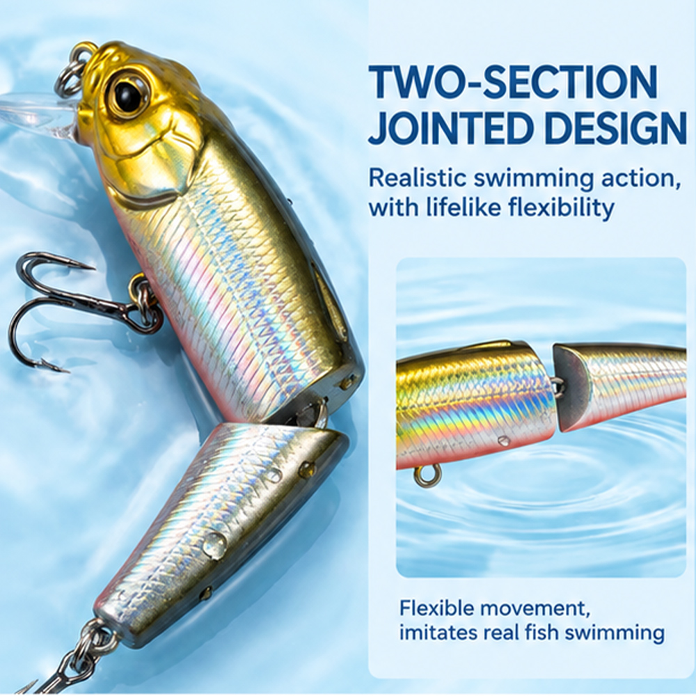 1개입, 관절형 잠수 미노우 낚시용 루어, 3g/9g, - Fishing Hook Treble 리뷰 및 가격